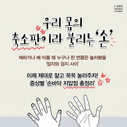 증상별 손 마사지 지압법