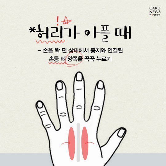 증상별 손 마사지 지압법