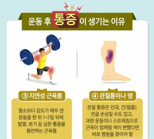 운동 후 찾아오는 근육통