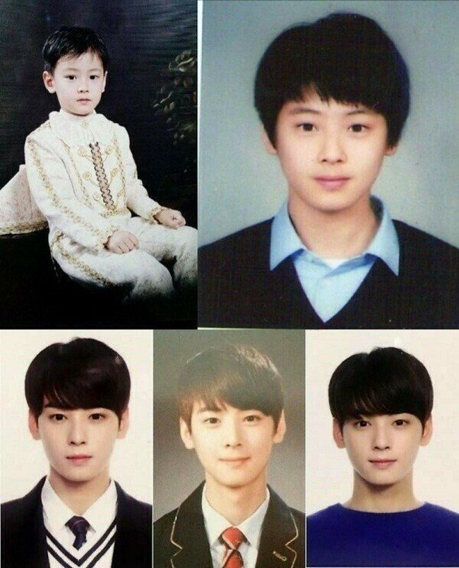 학창시절 검고 통통했던 차은우