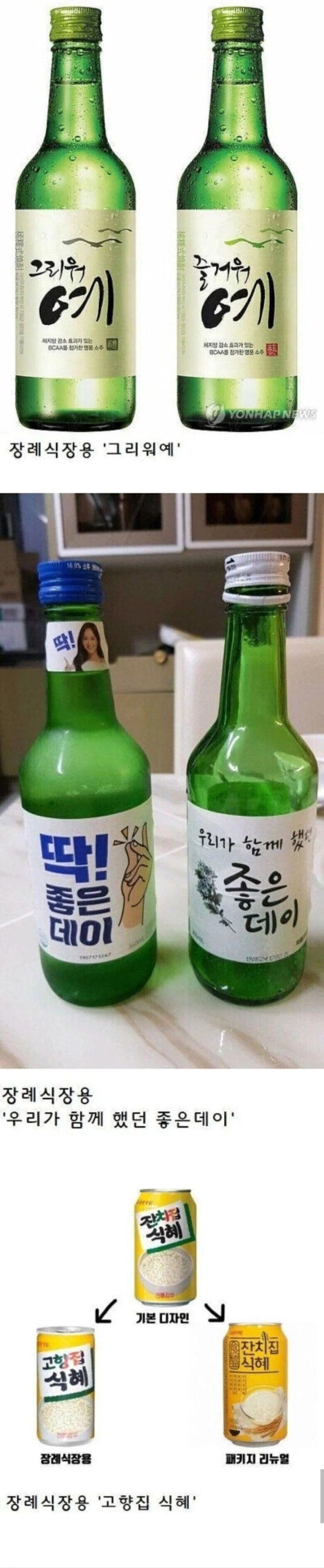 장례식장에 납품 되면 이름이 바뀌는 제품들