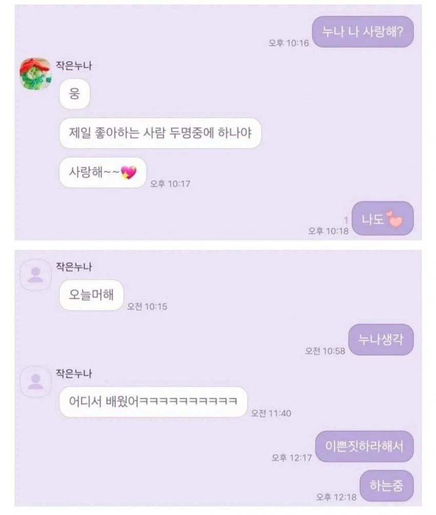 친누나한테 사랑한다 해봄.jpg