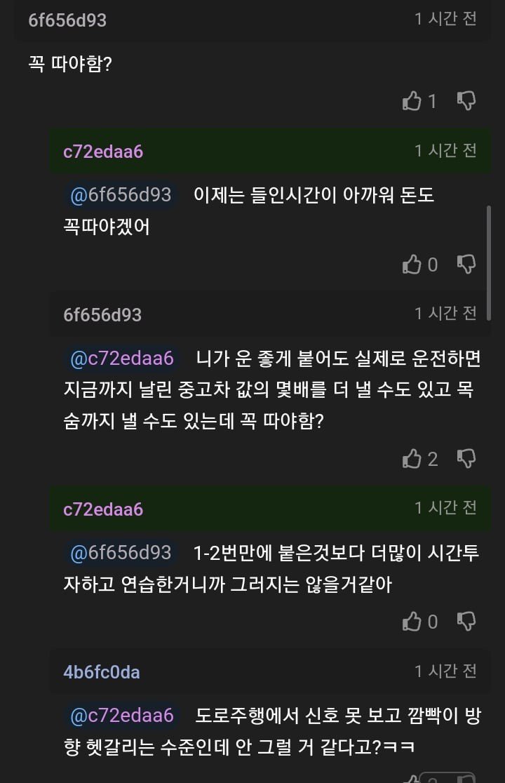 이번에는 면허시험 붙고 싶다는 사람+후기