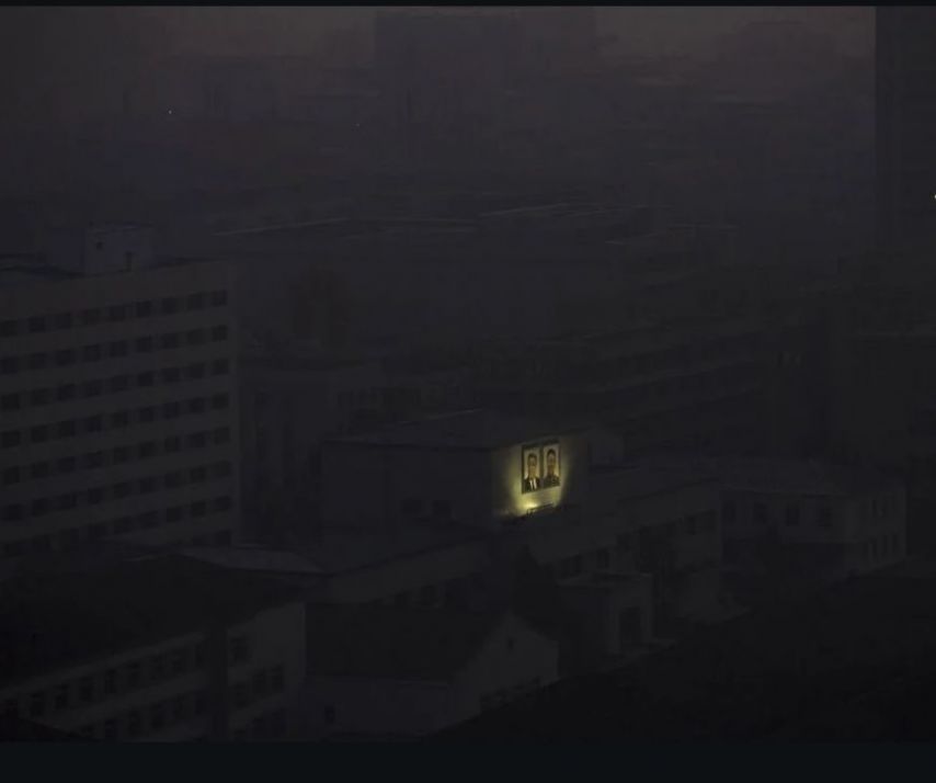 평양의 저녁 9시 거리 풍경,,,,