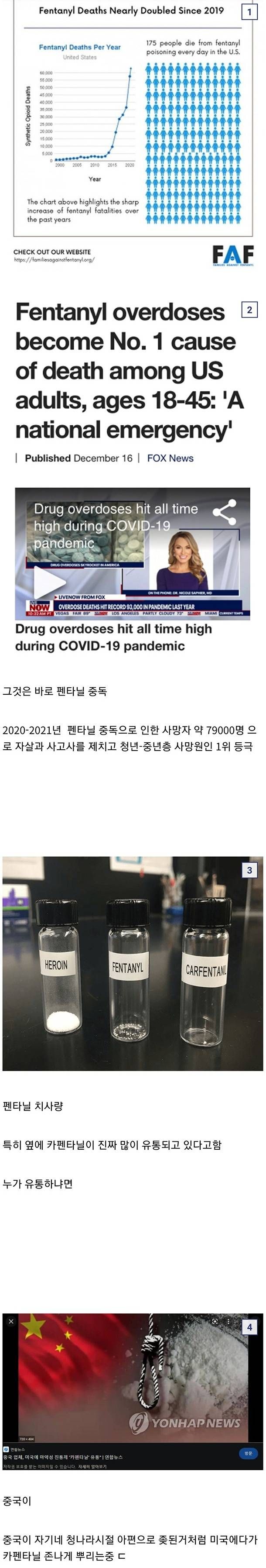 미국 청년-중산층 사망원인 1위.