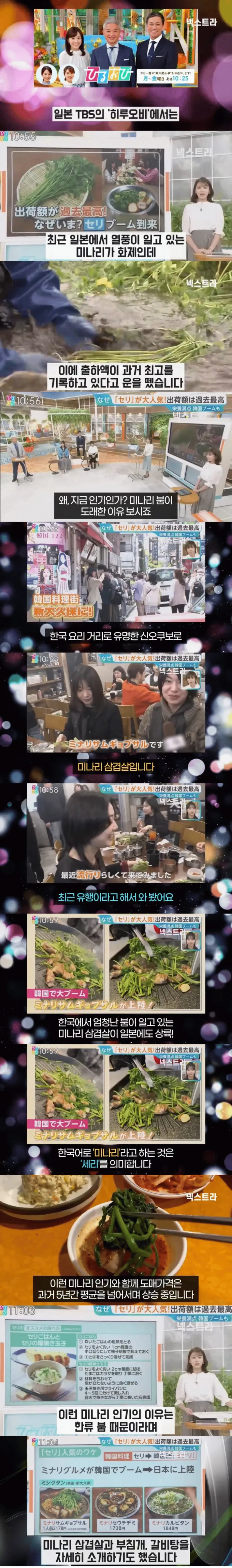 일본에 미나리 열풍이 부는 이유