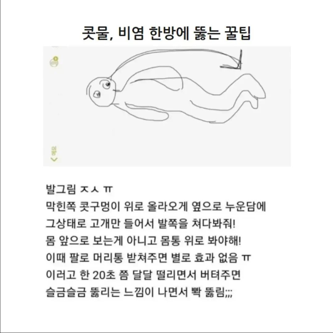 비염 코뚫는 방법