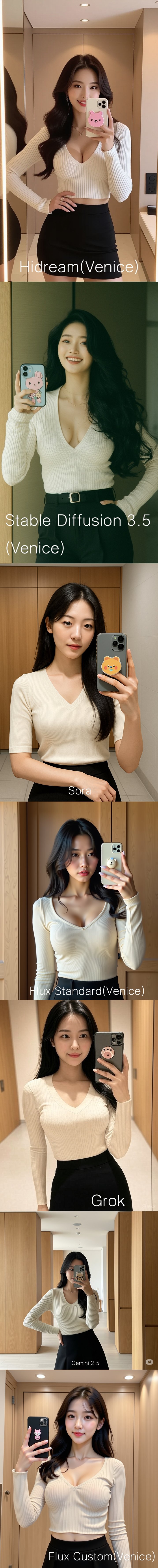 AI 모델별 실사 모음