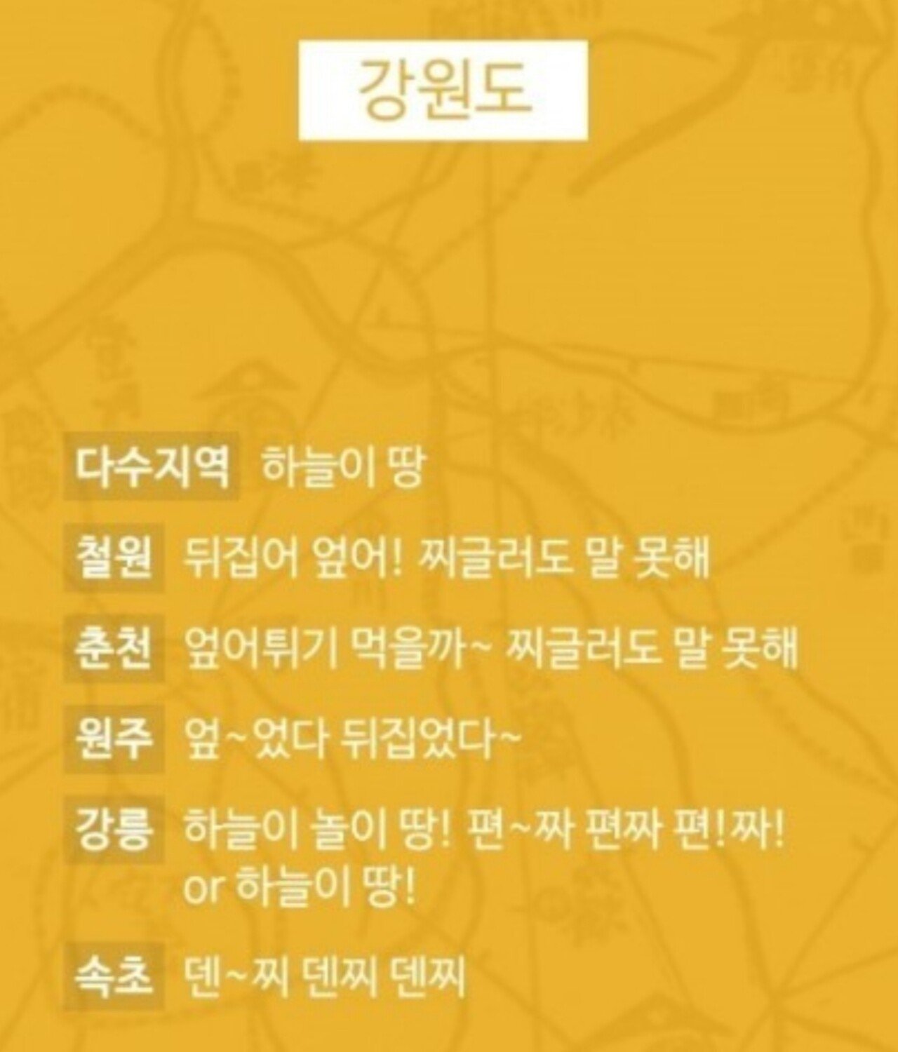 지역별 편가르기 구호
