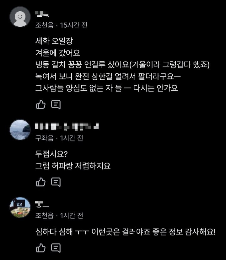 도민도 외면한 제주 세화5일장 분식 수준 ㄷㄷ