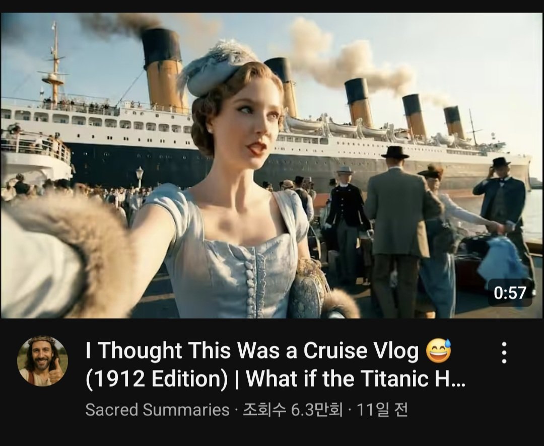  최근 발견되었다는 타이타닉 침몰 당시 브이로그 영상