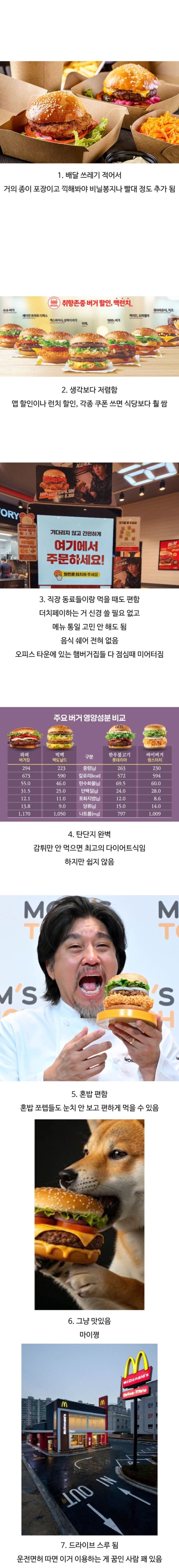 사람들이 햄버거 먹는 이유도 가지가지ㅋㅋ