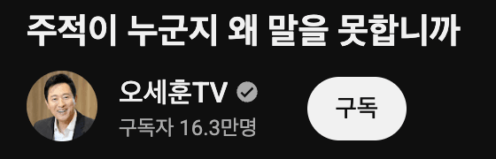 개딸 나라 망하는 길 오세훈 극우 유튜버 두 눈 의심