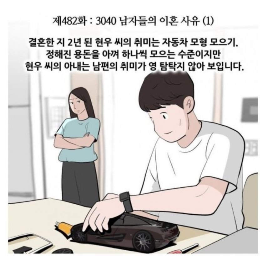 3040 남자 이혼사유