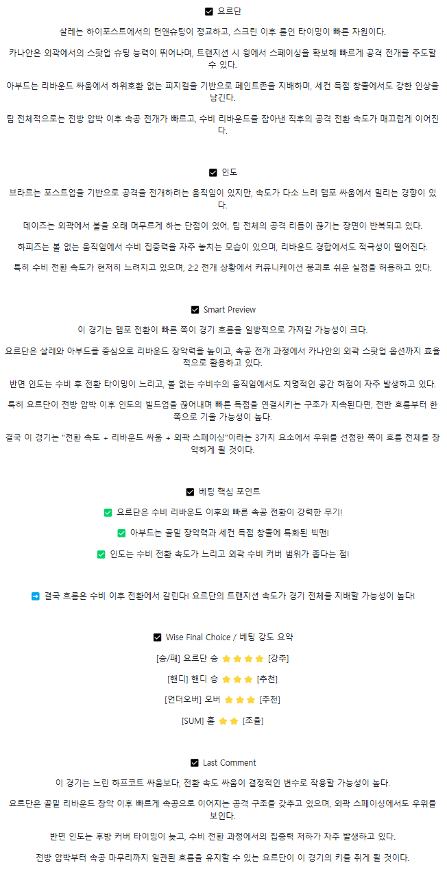2025년 08월 05일 요르단 인도 해외축구 중계 및 분석 올스티비