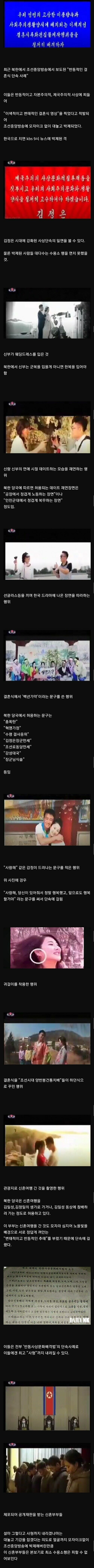 북한의 반동, 변태적인 결혼식 단속 사례