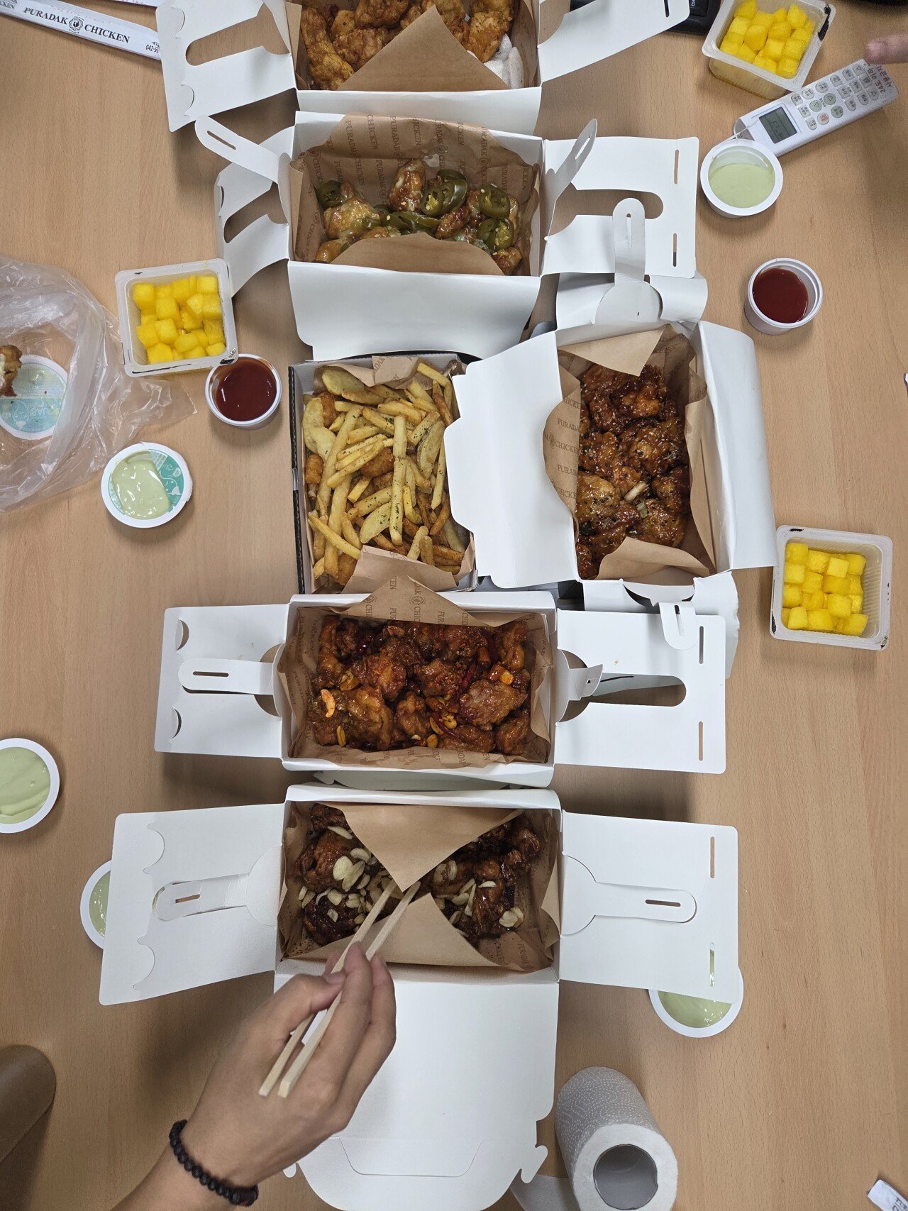오늘 저녁 푸라닭 치킨파티