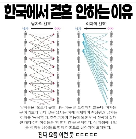 한국에서 결혼 안하는 이유