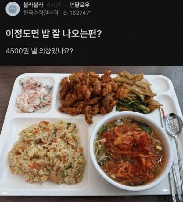 4,500원 짜리 회사 밥