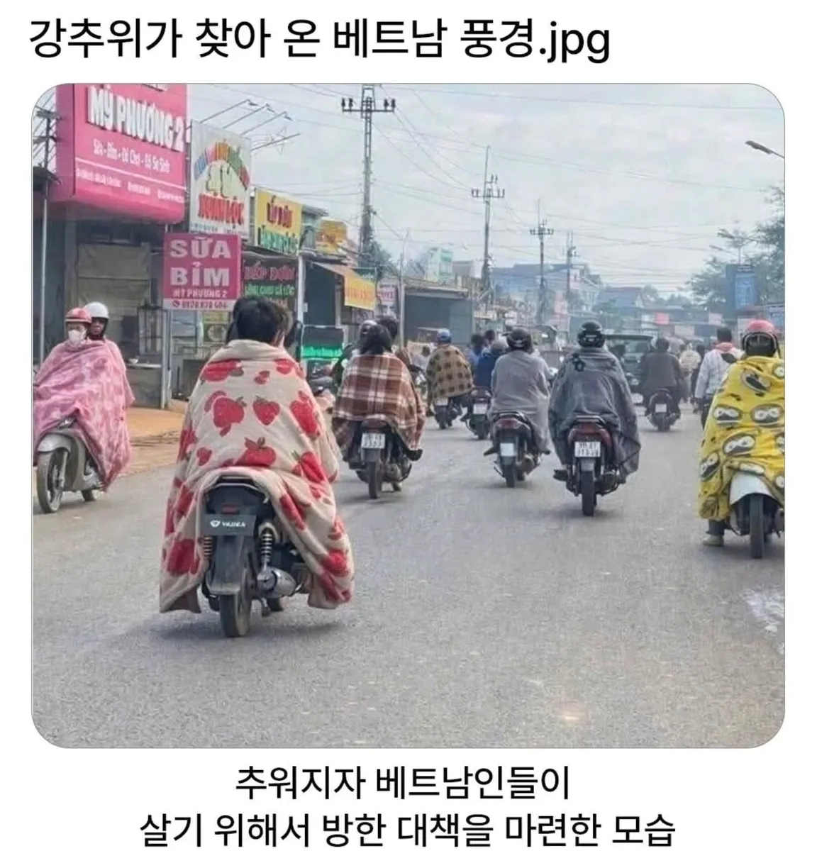 강추위가 찾아온 베트남 풍경