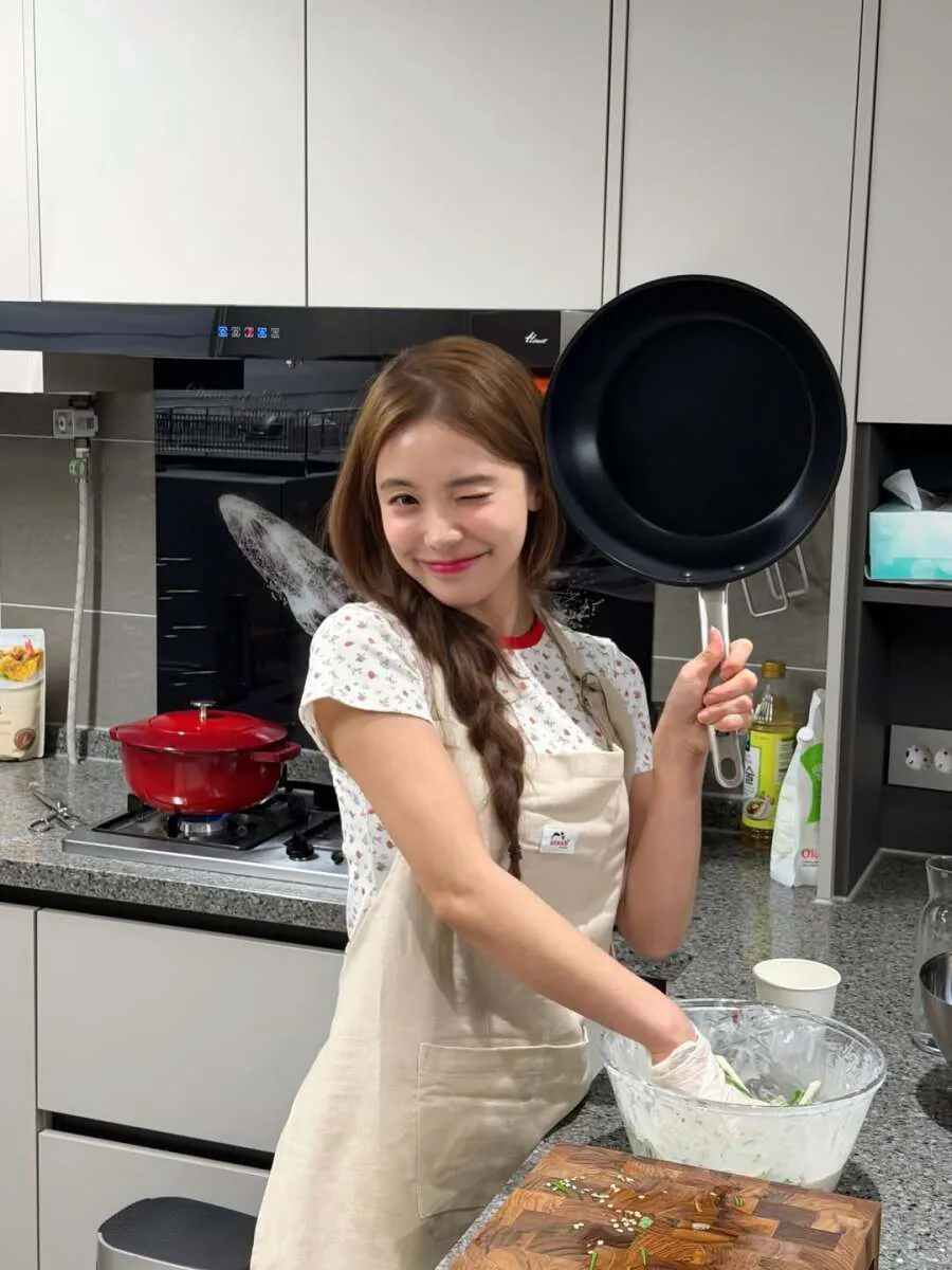 요리하는 이다혜 치어리더