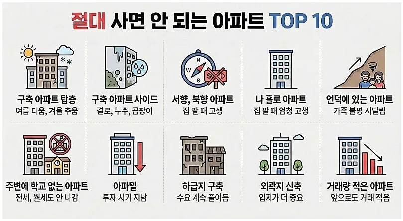 절대 사면 안 되는 아파트 TOP 10
