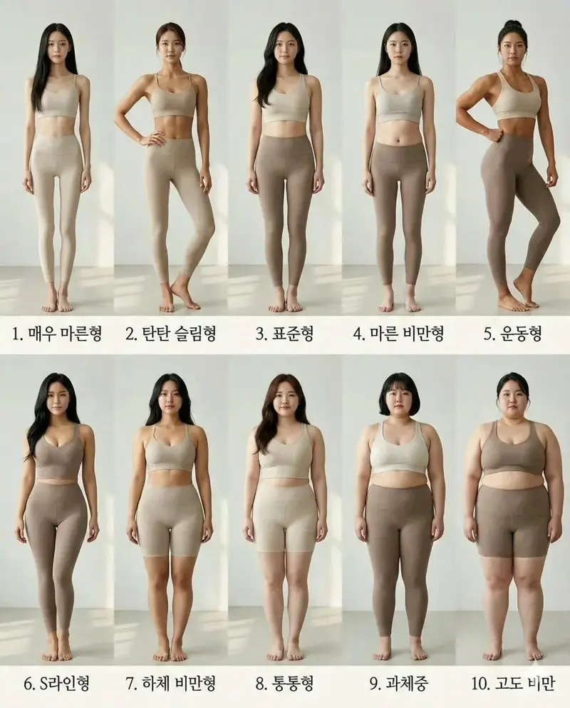 본인이 선호하는 여자 몸매 유형을 알아보자