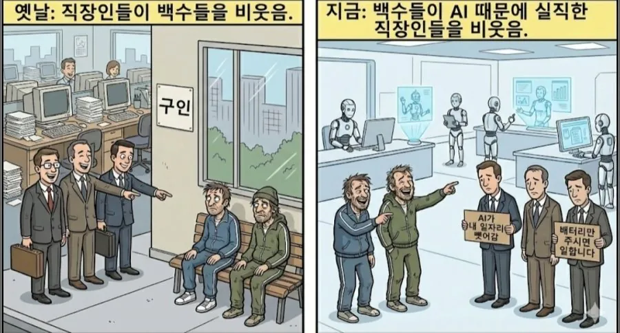 이제 ai로 백수들 입장역전?