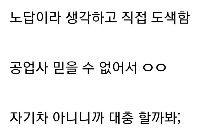 공업사 못믿어서 직접 도색한 디시인의 최후