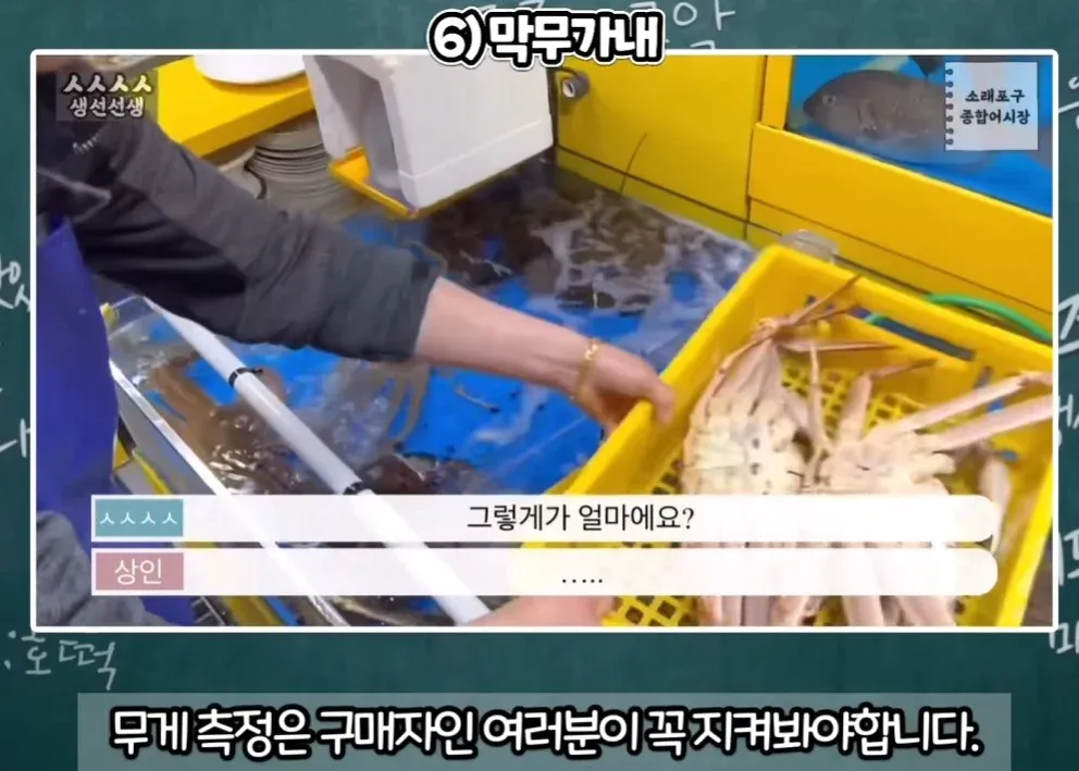 수산시장 사기수법 총정리