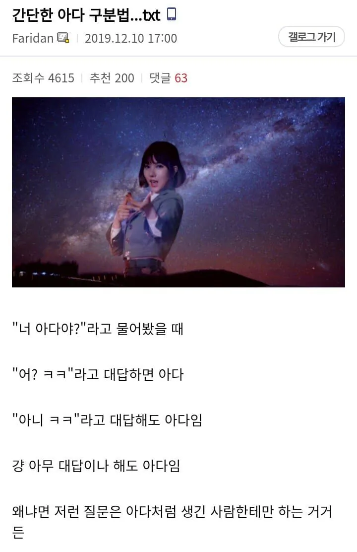 간단한 아다 구분법