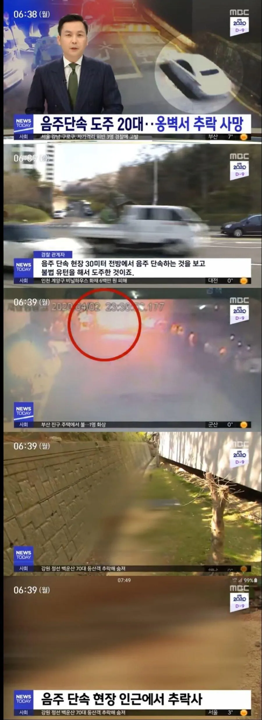 20대 음주 운전자 사망...