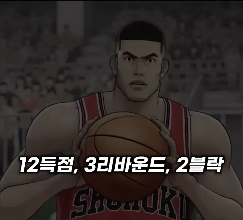슬램덩크 산왕전 북산고 스탯