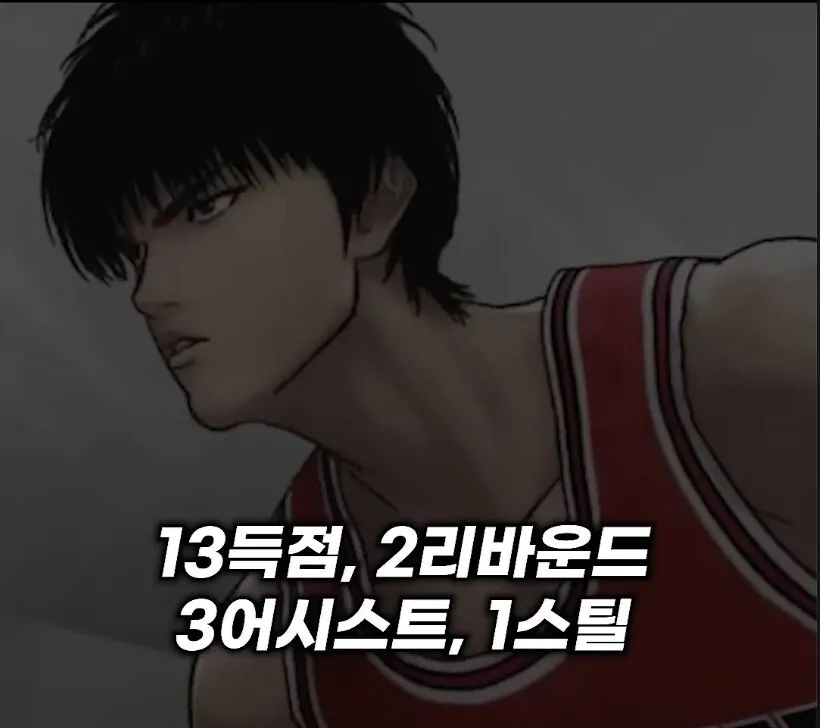 슬램덩크 산왕전 북산고 스탯