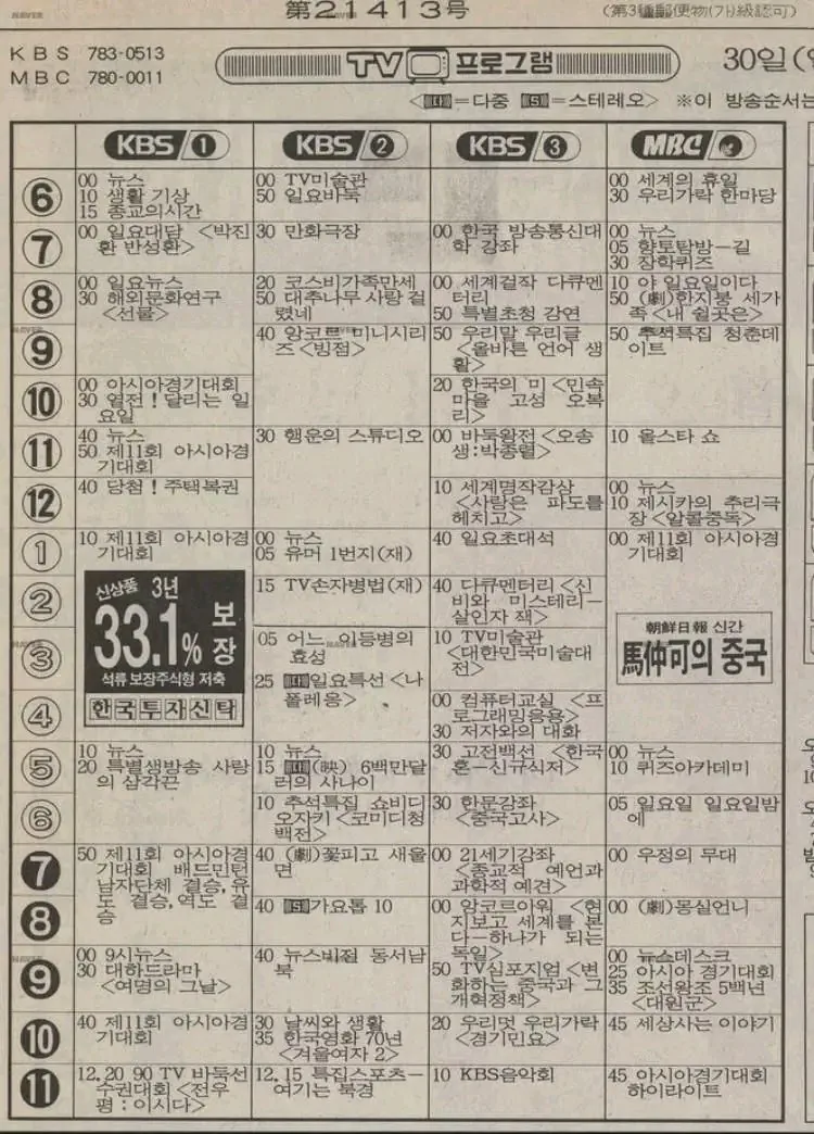 채널이 몇 개 안 됐는데도 오히려 TV에서 볼 게 많았던 시절