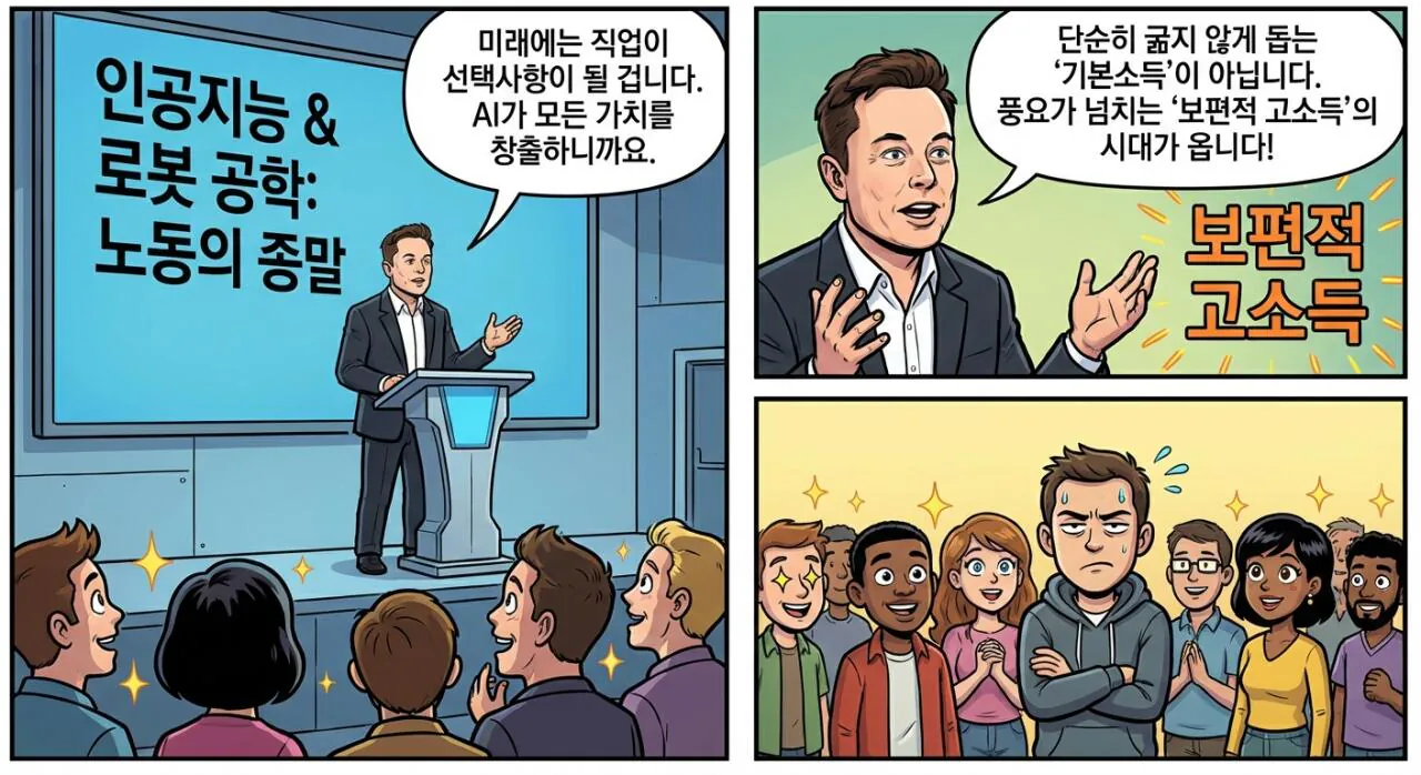 일론 머스크가 주장하는 보편적 고소득의 원리