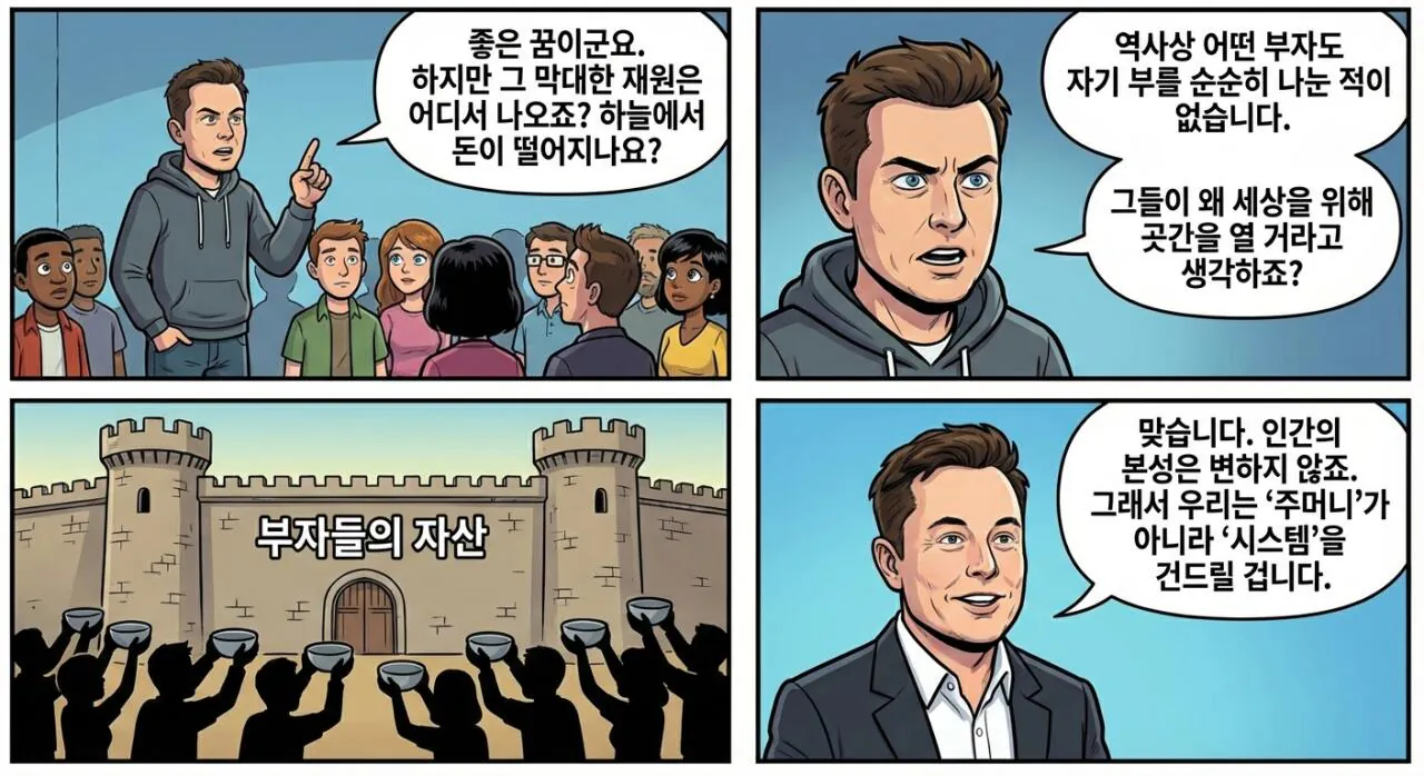 일론 머스크가 주장하는 보편적 고소득의 원리