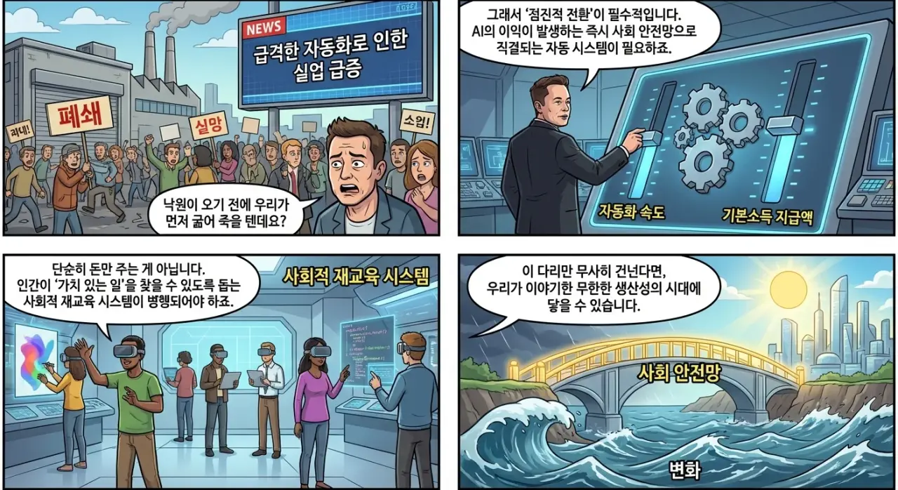일론 머스크가 주장하는 보편적 고소득의 원리