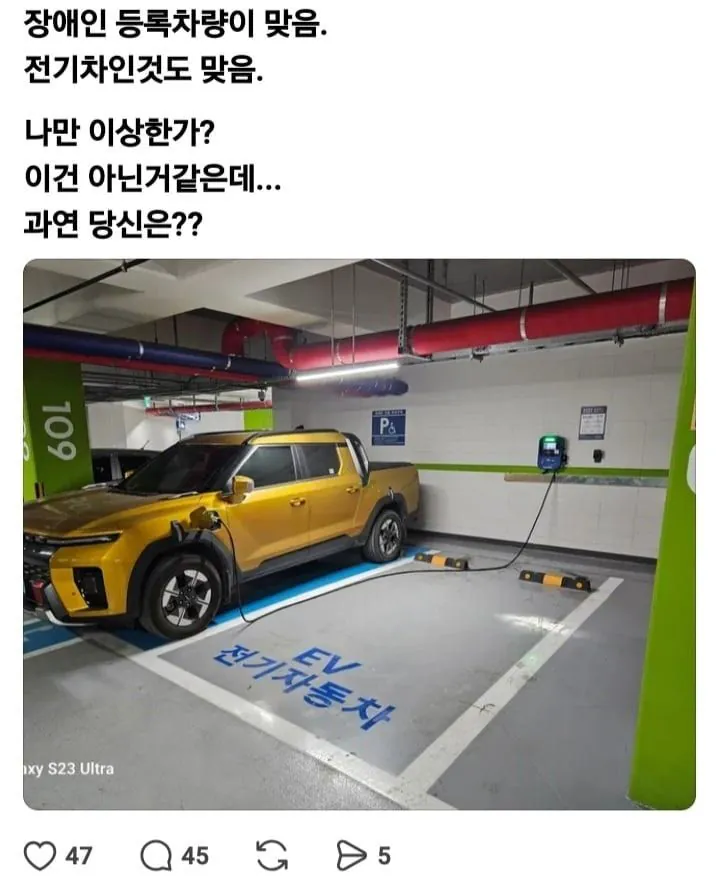 장애인 등록 전기차