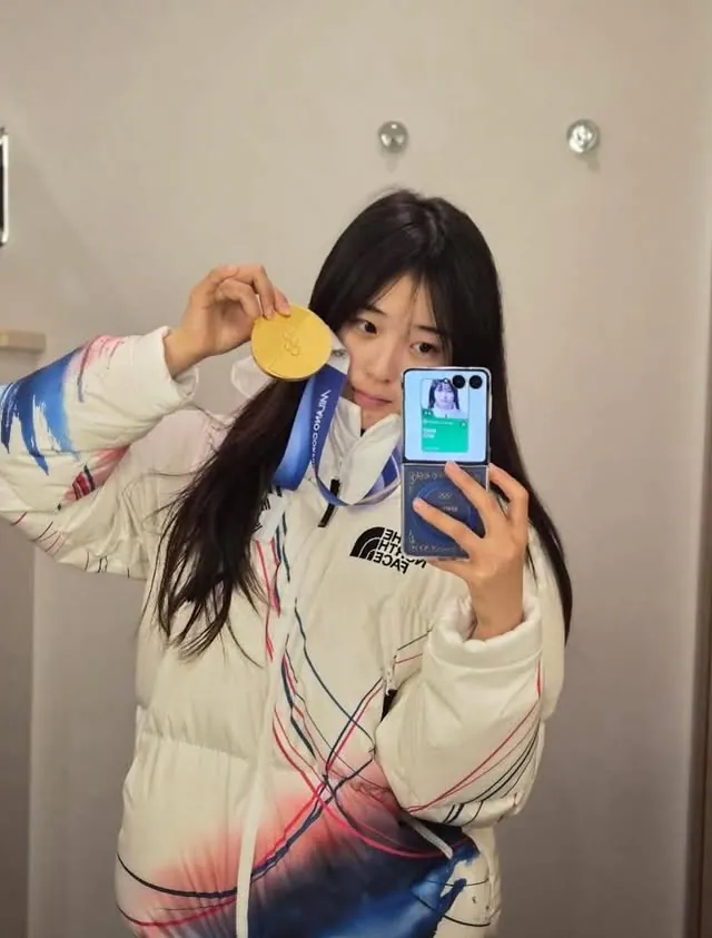 금메달 최가온 선수 일상 사진