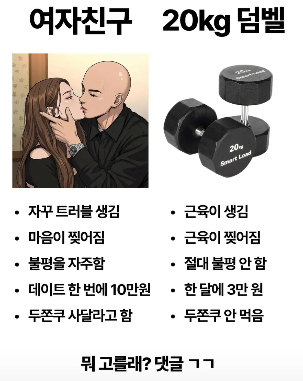여자친구 vs 덤벨 ㄷㄷㄷㄷㄷㄷㄷㄷㄷ