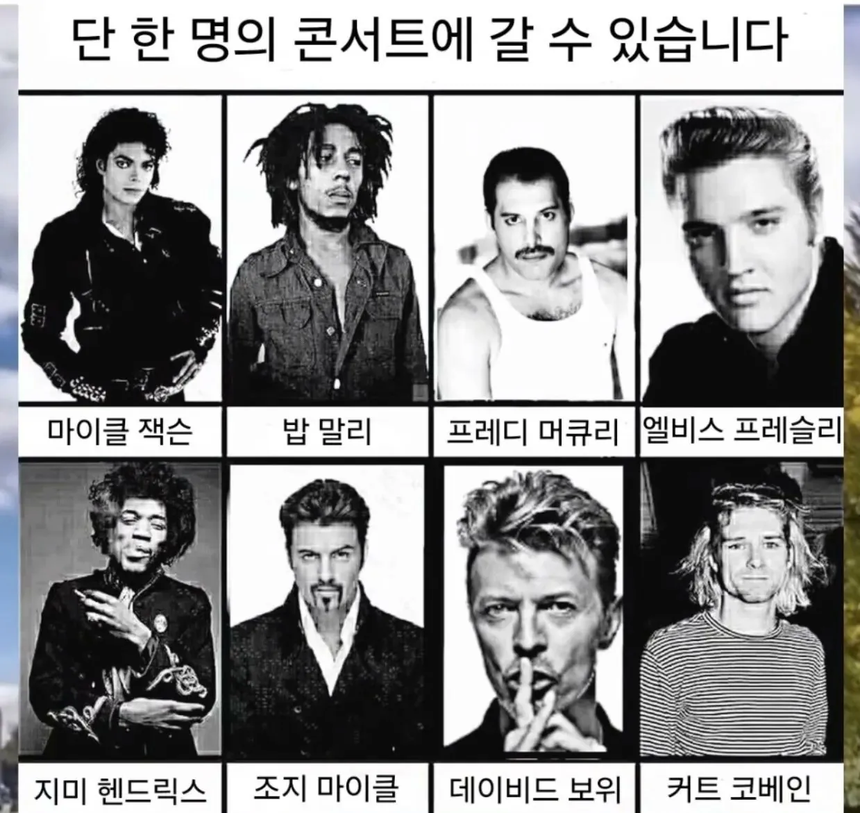 단 한명의 콘서트를 갈 수 있다면?