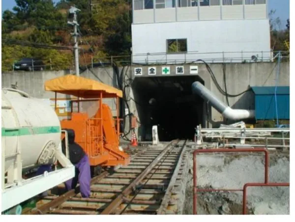 일본에 남아있는 한일 해저터널 입구모습