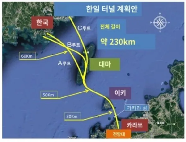일본에 남아있는 한일 해저터널 입구모습