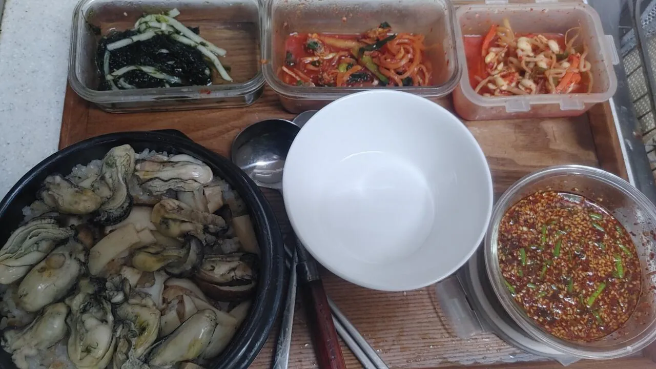 오늘의 요리  굴밥