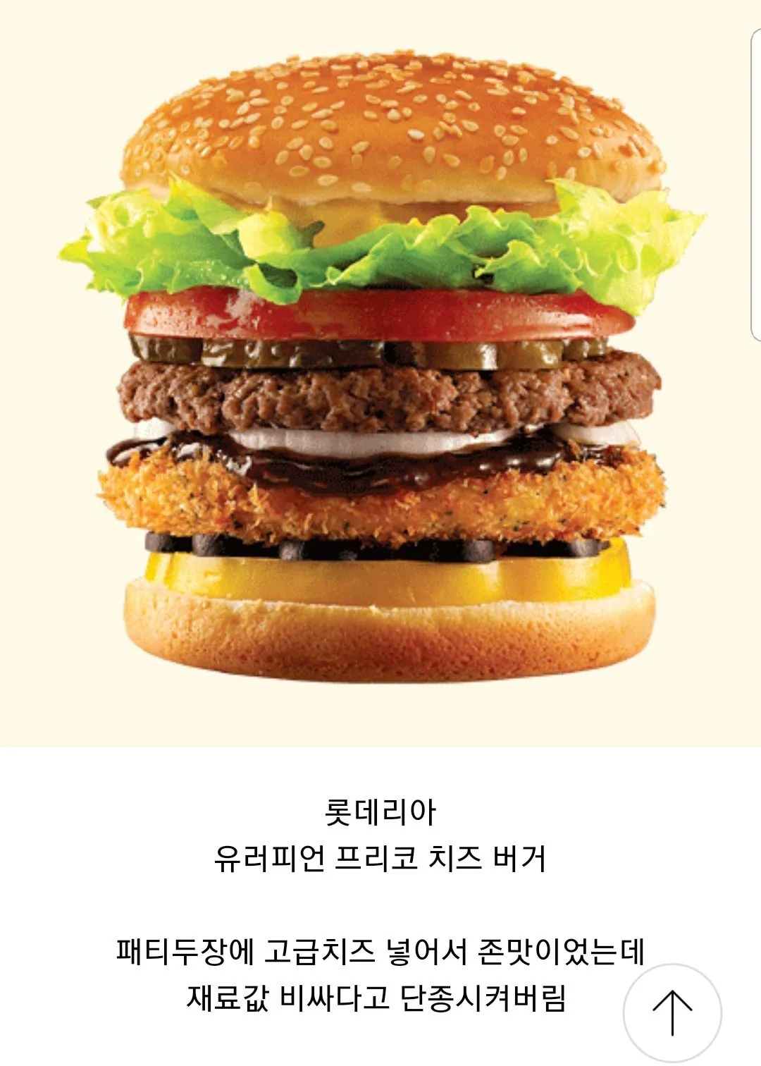 존맛이었던 롯데리아 버거